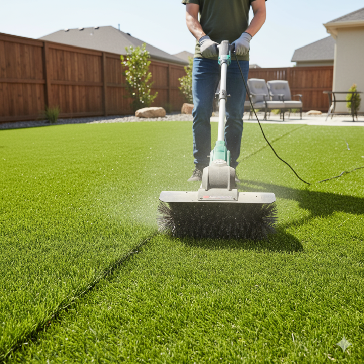Brosse spécifique pour gazon artificiel